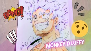 Drawing Monkey D luffy|One piece|Gear5 | blahlife