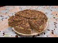 Вафельный тортик с халвой, сгущёнкой и шоколадом.  Waffle cake with halva, condensed milk .