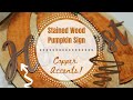 Dollar Tree Wooden Pumpkin Sign Copper Accents - Fall 2020