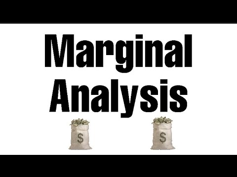 Marginal Analysis  / التحليل الحدي