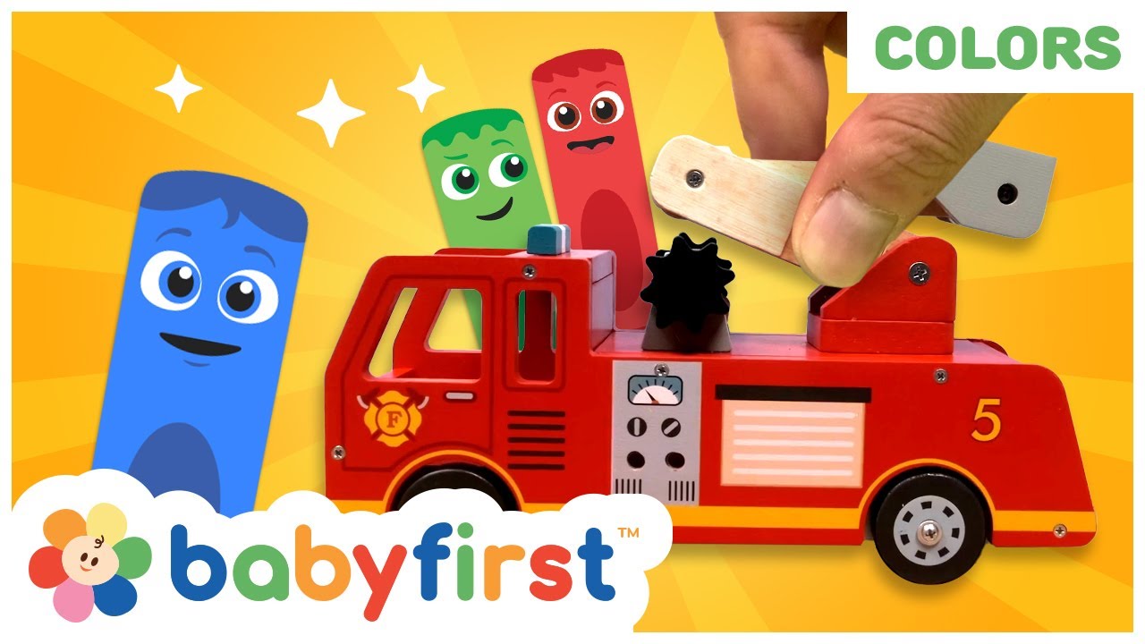 Toddler Learning Video | COLOR CREW MAGIC | Fire truck for kids | How to draw | BabyFirst TV