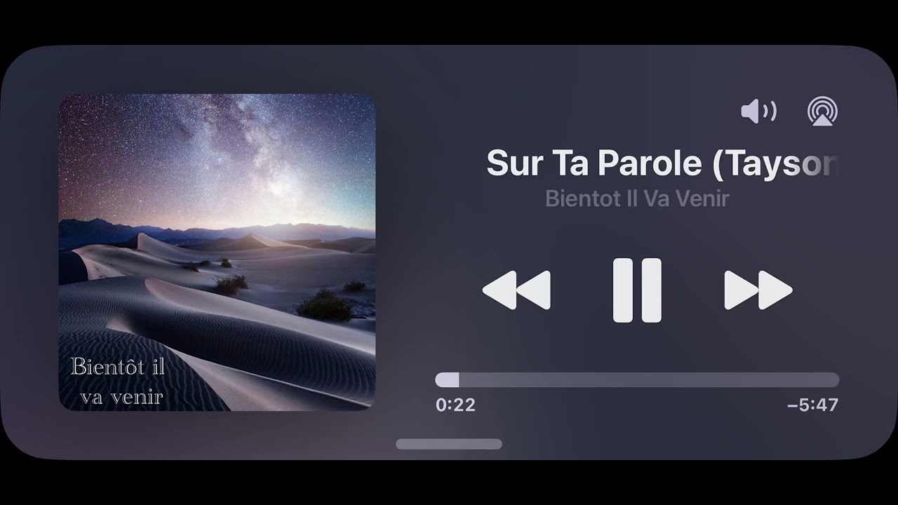Cantique - Sur Ta Parole (Tayson)