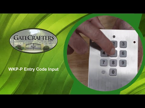 How To Program Entry Code into WKP-P Keypad