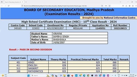 MP Board 10th Result 2024 Kaise Dekhe || How To Check MP Board 10th Result 2024