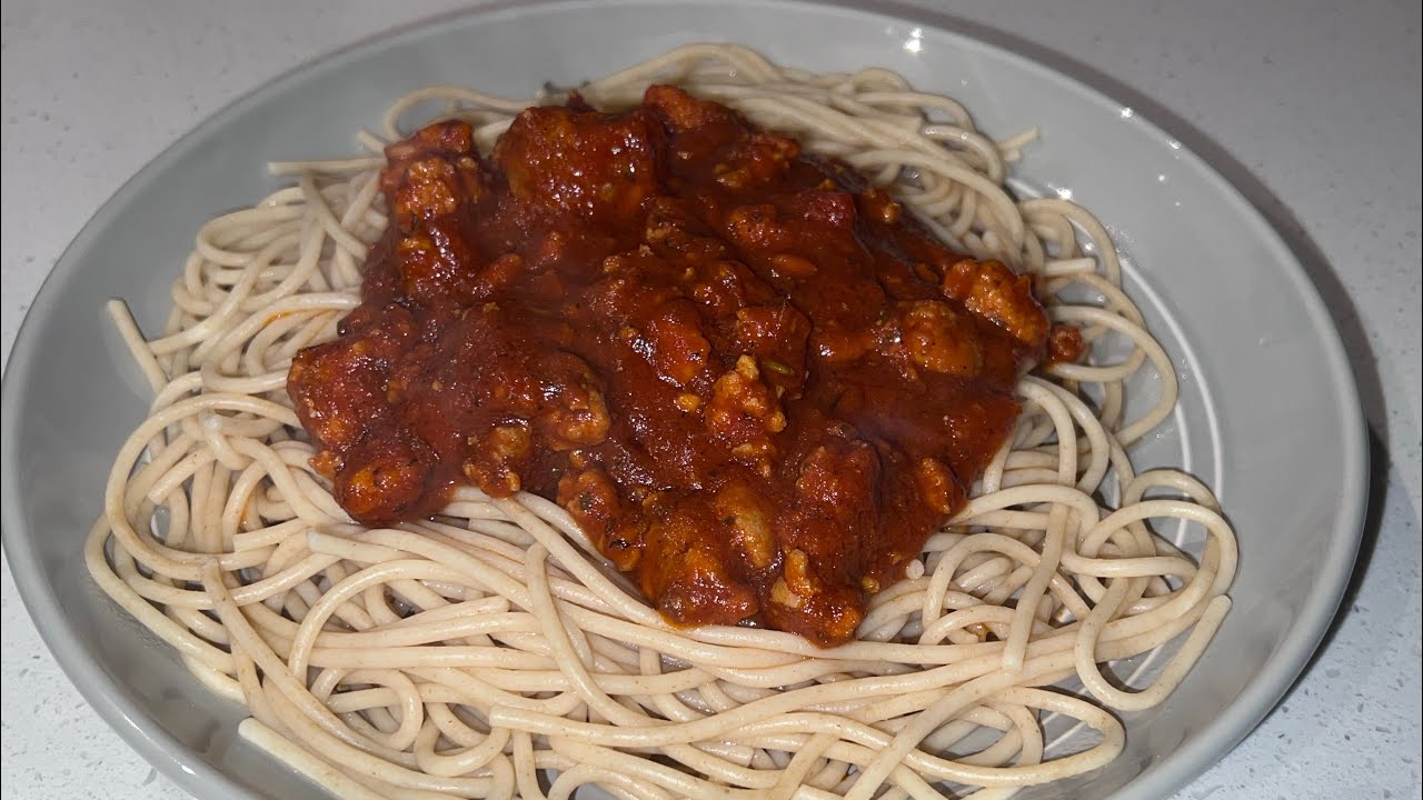 Spaghetti With Ground Chicken & Italian Sausage fyp subscribe 