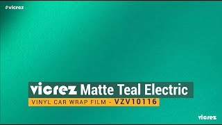 Vicrez Vinyl Car Wrap Film vzv10116 | Matte Teal Electric