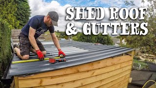 FITTING THE METAL ROOF ON THE GARDEN SHED BUILD  How did it survive Winter?
