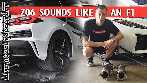 C8 Z06 Corvette Sounds like an F1  - Stock vs High Flow Cats - Late Model Racecraft