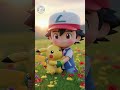 Cute Pok&eacute;mon Hug | Ash &amp; Baby Chibi Pikachu | Wildflower Meadow #pokemon #shorts #anime