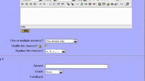 Video - Moodle - Create a Quiz