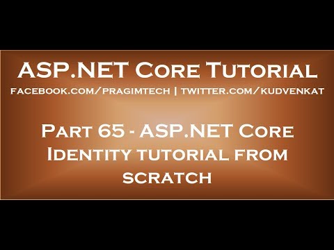 ASP NET Core Identity tutorial from scratch