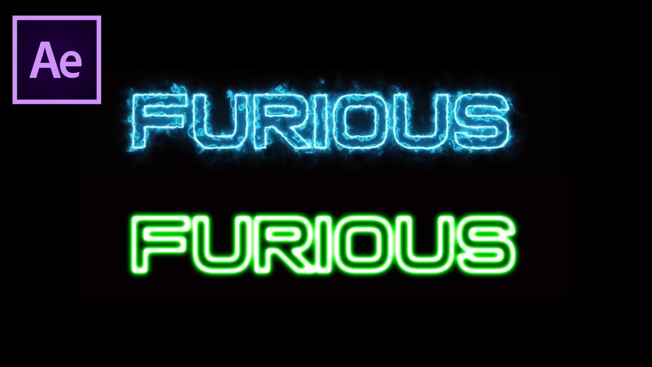 How to make Neon and Electric Effect over Text in After Effects - After ...