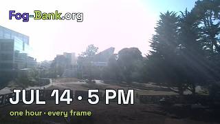 FogCam · July 14, 2026 · 5 pm PT · one hour, every frame