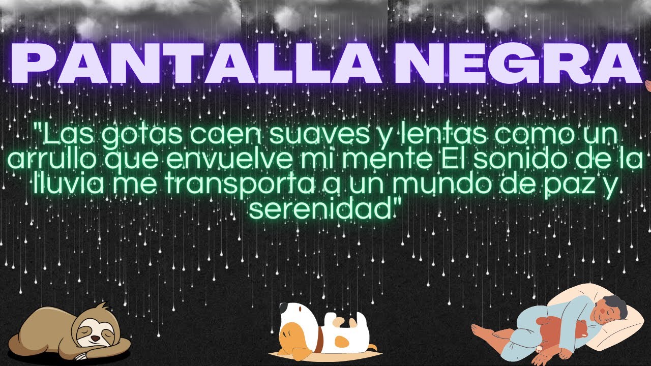 El sonido de la lluvia y los truenos es el mejor remedio para mi ...