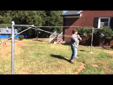 How to restring a clothesline cord 