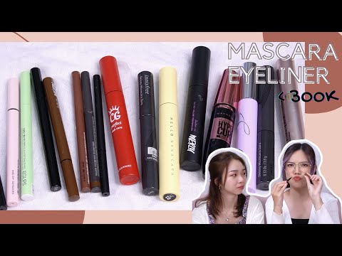 Review 15 Loại MASCARA - EYELINER Bình Dân DƯỚI 300K | Trang & Tiên