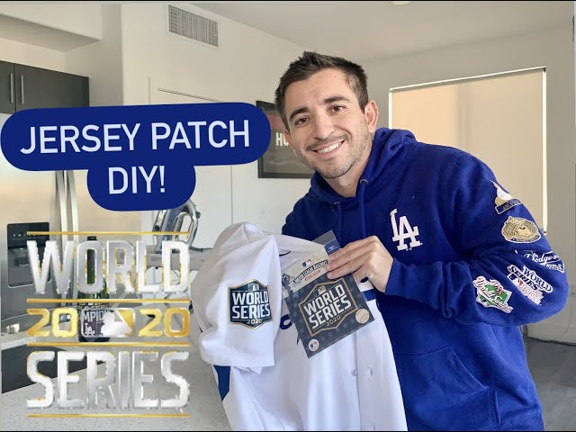 NIKE DODGERS WORLD SERIES JERSEY PATCH UPGRADE - DIY SAVE MONEY