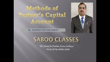 Methods of Partners Capital Account