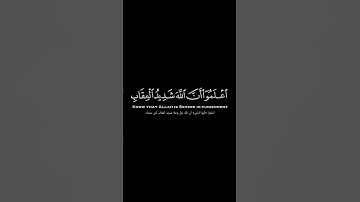 اعلموا أن الله شديد العقاب وأن الله غفور رحيم|سورة المائدة|كروما آيات قرآنيه القارئ محمد اللحيدان