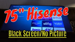 Hisense 75 inch ROKU TV, red light flashes but screen is still black; Full Repair! screenshot 5