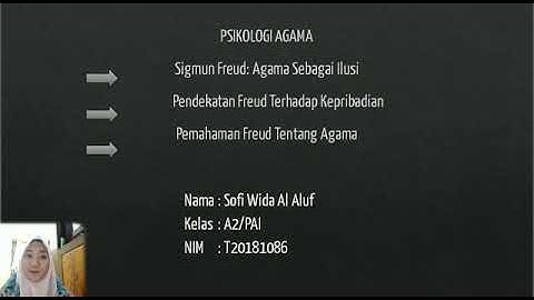 Sigmund freud : agama sebagai ilusi