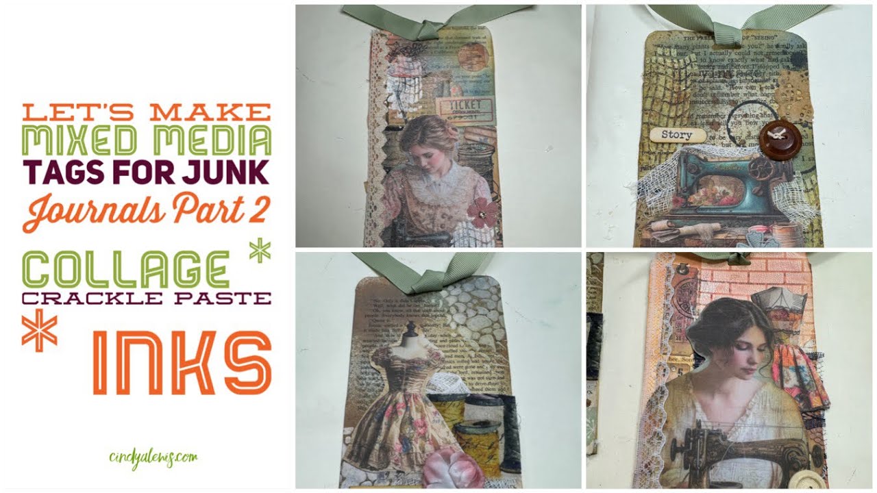 Let's Make Mixed Media Tags for Junk Journals Part 2 - Collage ...