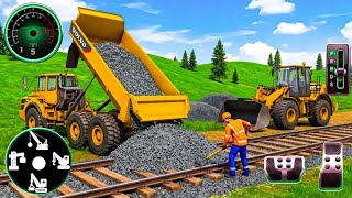 Railroad Builder Simulator 3D - Highway Excavator Construction JCB - Android GamePlay #2 screenshot 4