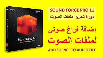 دورة تحرير ملفات الصوت | إضافة فراغ صوتي | ساوند فورج Sound Forge 11 editing tutorial-5