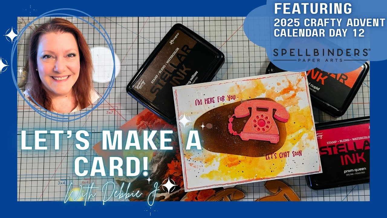 Spellbinders Advent Day 12 | Retro Rotary Phone Card (Let’s Chat Soon!)