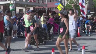 Runners begin crossing Cleveland Marathon finish line