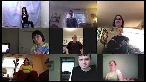 Sweet Caroline Zoom chair yoga dance