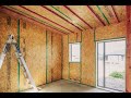 Animation of construction of wooden house made by technology SIP panels