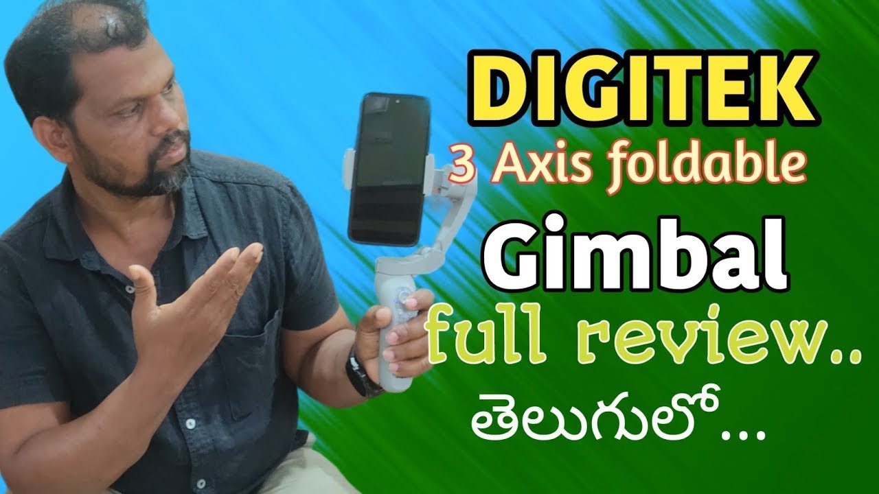 Digitek 3 axis foldable gimbal full review in telugu | pardhu tech vlogs