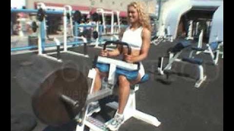 www.modeltrainers.com Calves Machine Seated Calf Raise Venice Beach Video By www.onefitbod.com