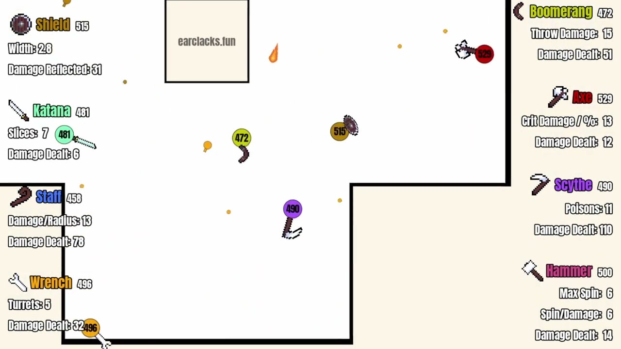 Weapon Ball BATTLE ROYALE #9 feat. Axe 🪓 & Boomerang 🪃