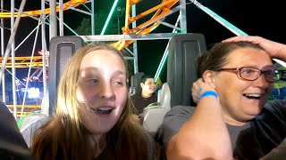 Python roller coaster at night at Bluegrass Fair (June 14th, 2023)