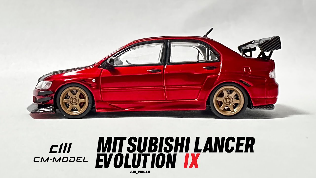 CM Model 1/64 Mitsubishi Evo IX Metallic voltex Red l Cinematic 4K Diecast