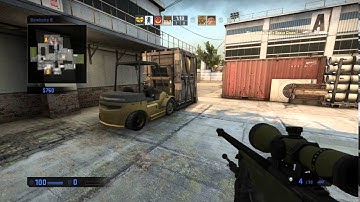 CSGO: Sick AWP No-Scope Wallbang on Cache!