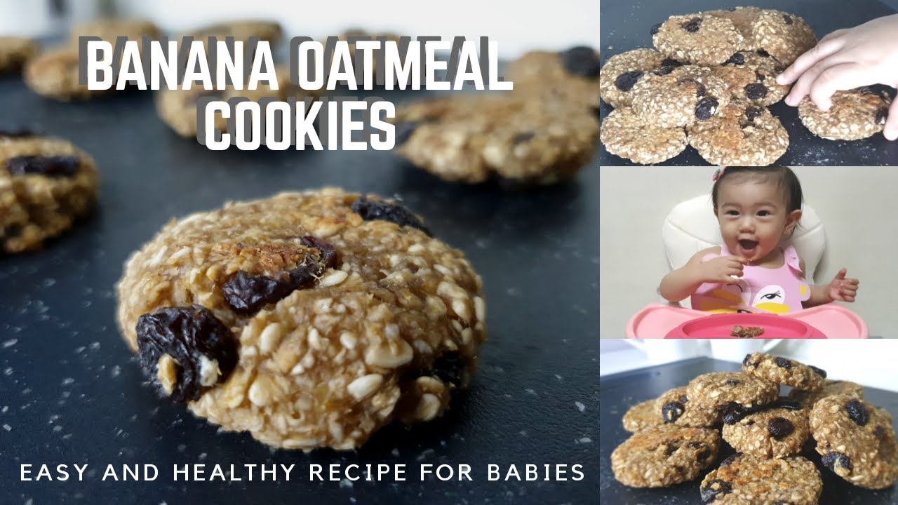 NO BAKE BANANA OATMEAL COOKIES QUICK AND EASY RECIPE FOR BABIES YouTube