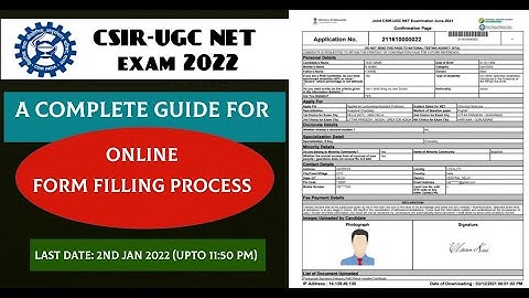 CSIR NET EXAM FORM FILLUP PROCESS | COMPLETE GUIDE FOR ONLINE REGISTRATION | HOW TO APPLY ONLINE