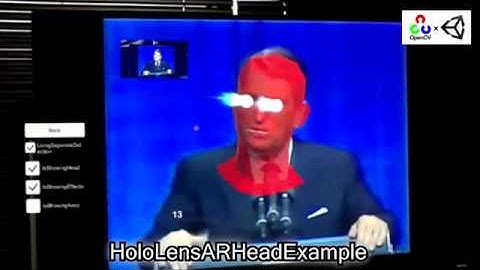 HoloLens With DlibFaceLandmarkDetector Example