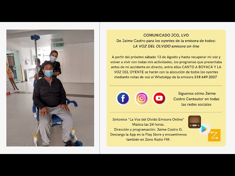 Comunicado Oficial - La Voz del Olvido @JaimeCastroCantautor