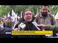 Diversas organizaciones sociales se manifestaron por inicio de discusión en sala de la megareforma