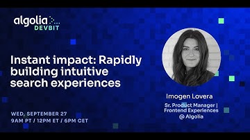 Instant impact: Rapidly building intuitive search experiences