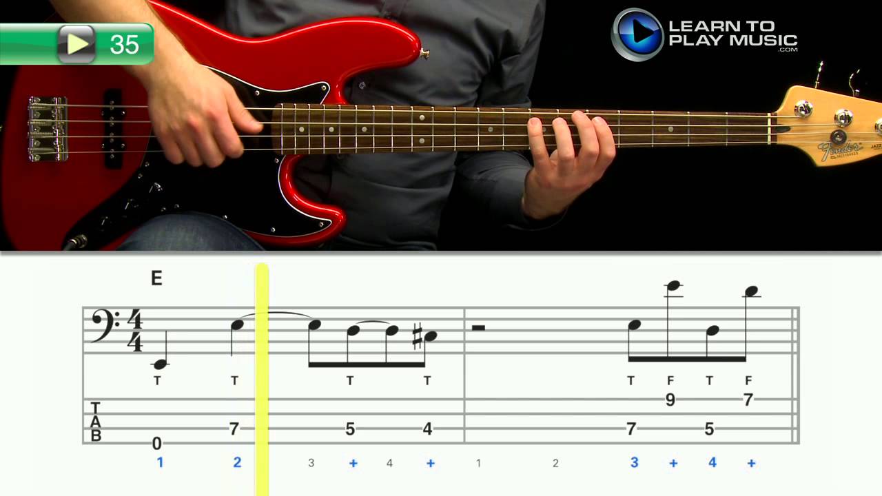 Ex035 How to Play Bass Guitar Slap Bass Guitar Lessons for Beginners