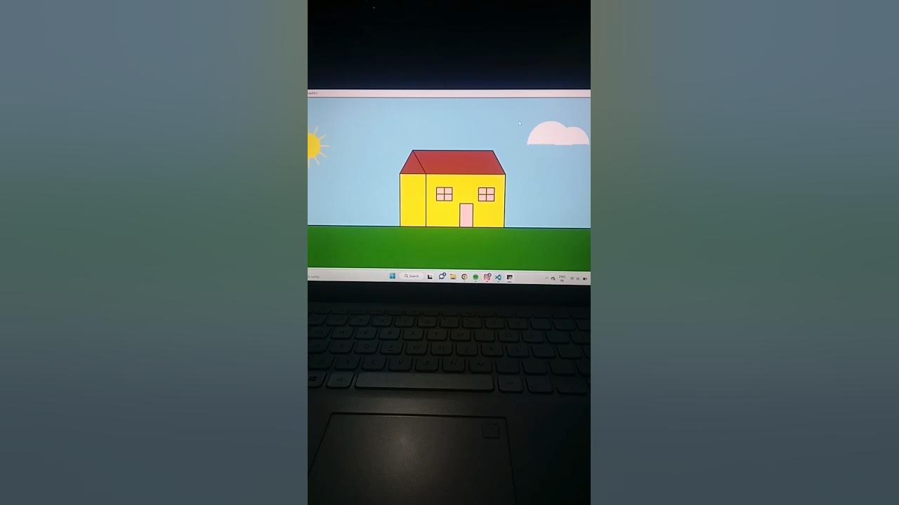 Draw a House using python Turtle #python #viral #youtubeshort #shorts # ...