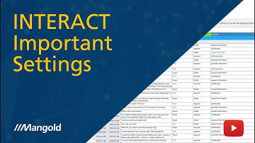 Mangold INTERACT basic settings