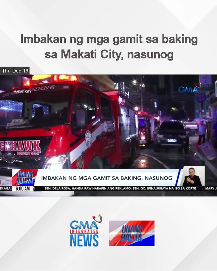 Imbakan ng mga gamit sa baking sa Makati City, nasunog | Unang Balita