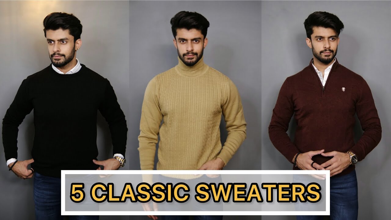 5 CLASSIC SWEATERS / SWEATSHIRTS FOR WINTERS 2021 | WINTER FASHION MEN ...