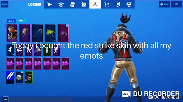 The new red strike skin with my dances